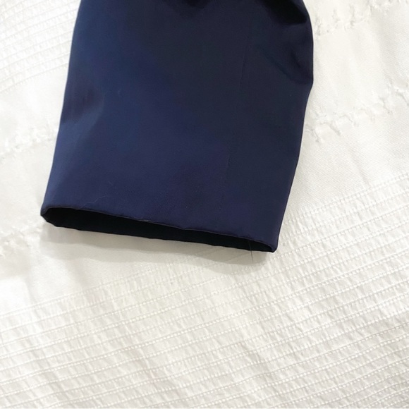 BANANA REPUBLIC NAVY WHITE BUTTON FRONT BELTED TRENCH  COAT - XS - Picture 15 of 15